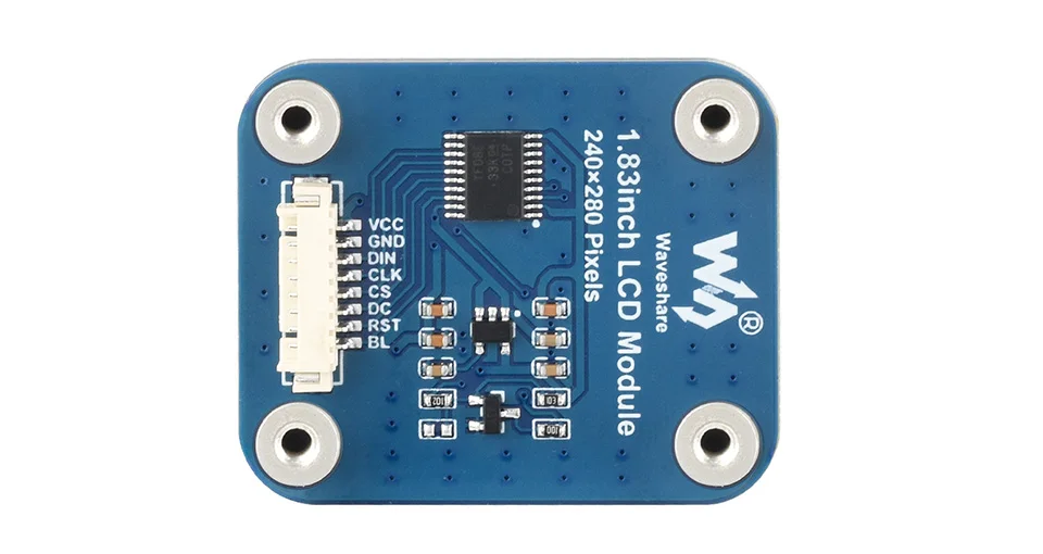 Waveshare 1.83inch IPS LCD Display Module 240×280 Resolution SPI 65K Colors for Arduino / Raspberry Pi / STM32 / ESP32 — reference image 3