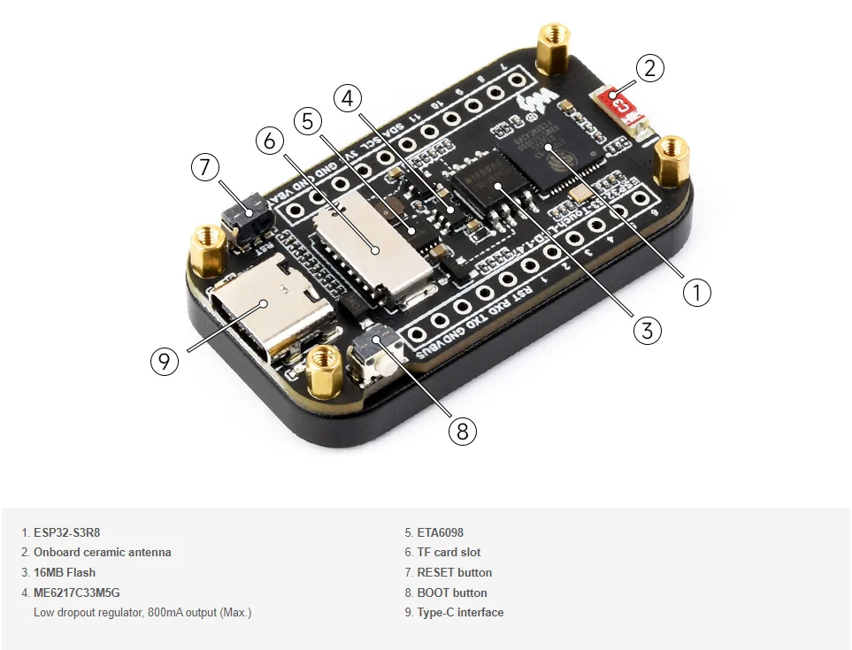 Waveshare ESP32-S3 1.47inch LCD Touch Screen IPS 1.47 inch Display Development Board 172×320 SD AXS5106L JD9853 — reference image 8