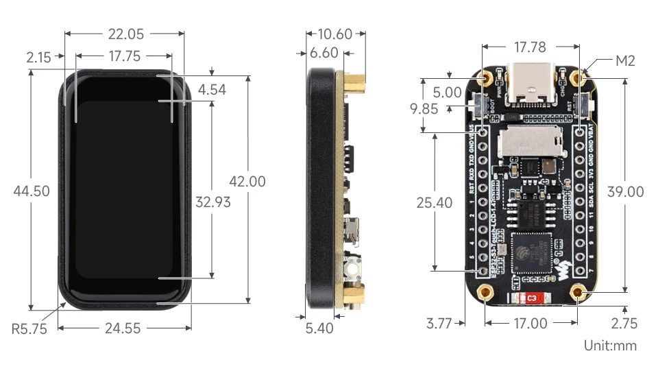 Waveshare ESP32-S3 1.47inch LCD Touch Screen IPS 1.47 inch Display Development Board 172×320 SD AXS5106L JD9853 — reference image 9