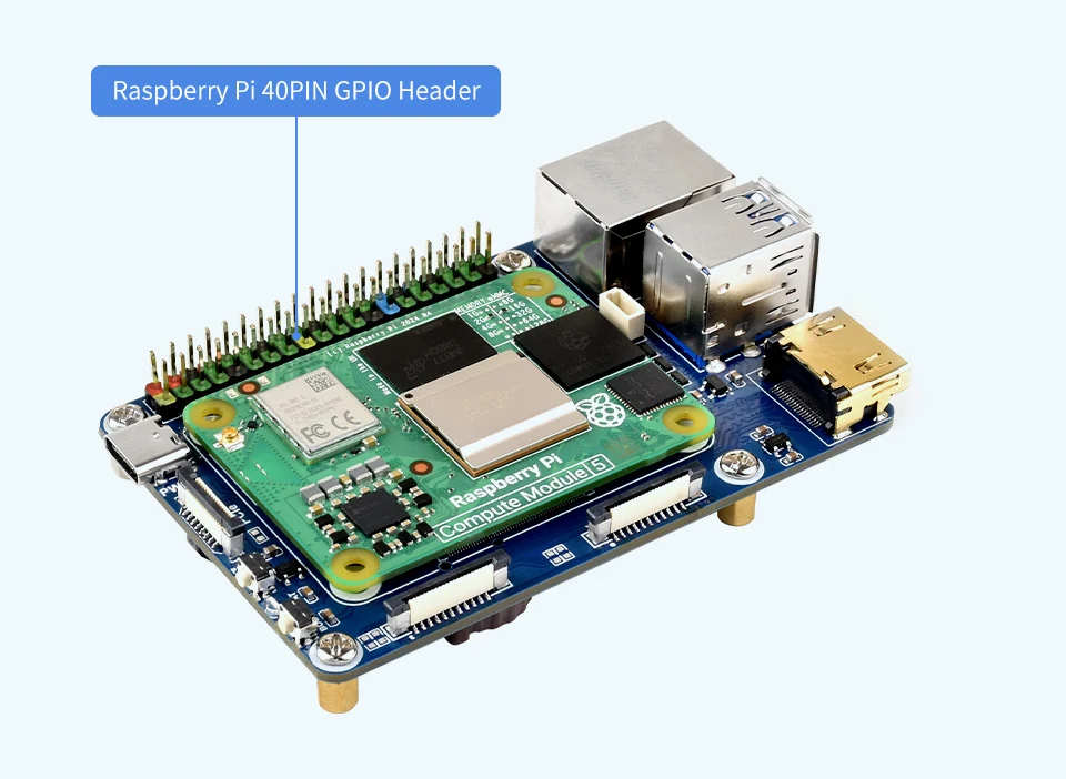 Waveshare Mini Base Board (A) designed for Raspberry Pi Compute Module 5 — reference image 5