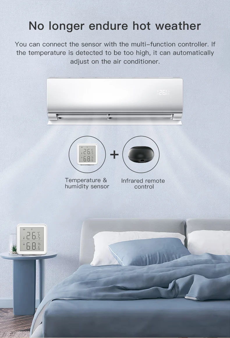 WiFi Temperature Sensor | Smart Humidity Monitor | Works with Alexa, Google Home & Tuya — reference image 5
