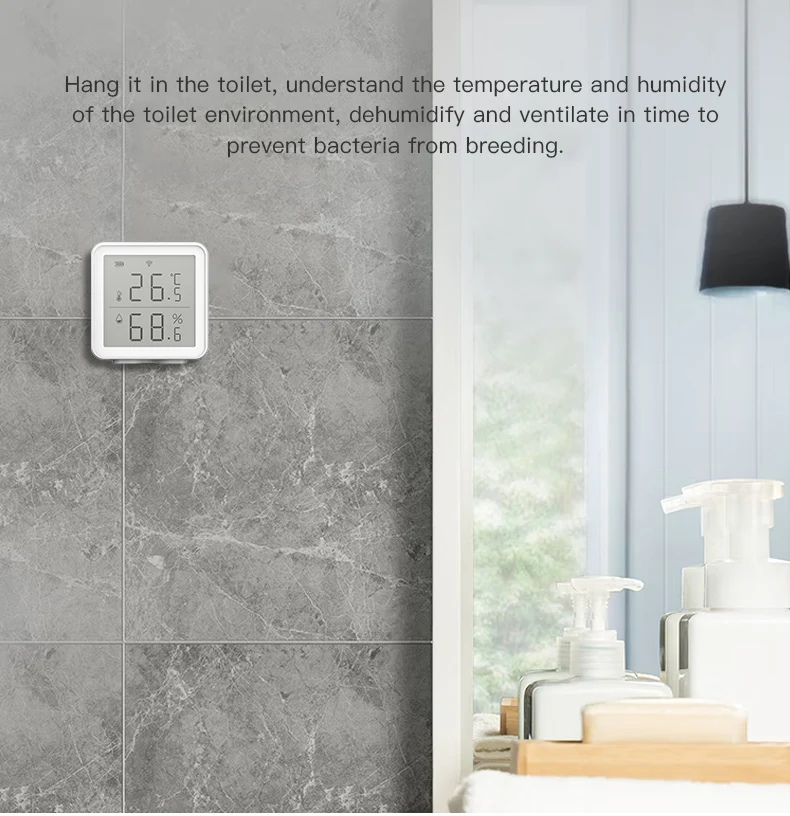 WiFi Temperature Sensor | Smart Humidity Monitor | Works with Alexa, Google Home & Tuya — reference image 8