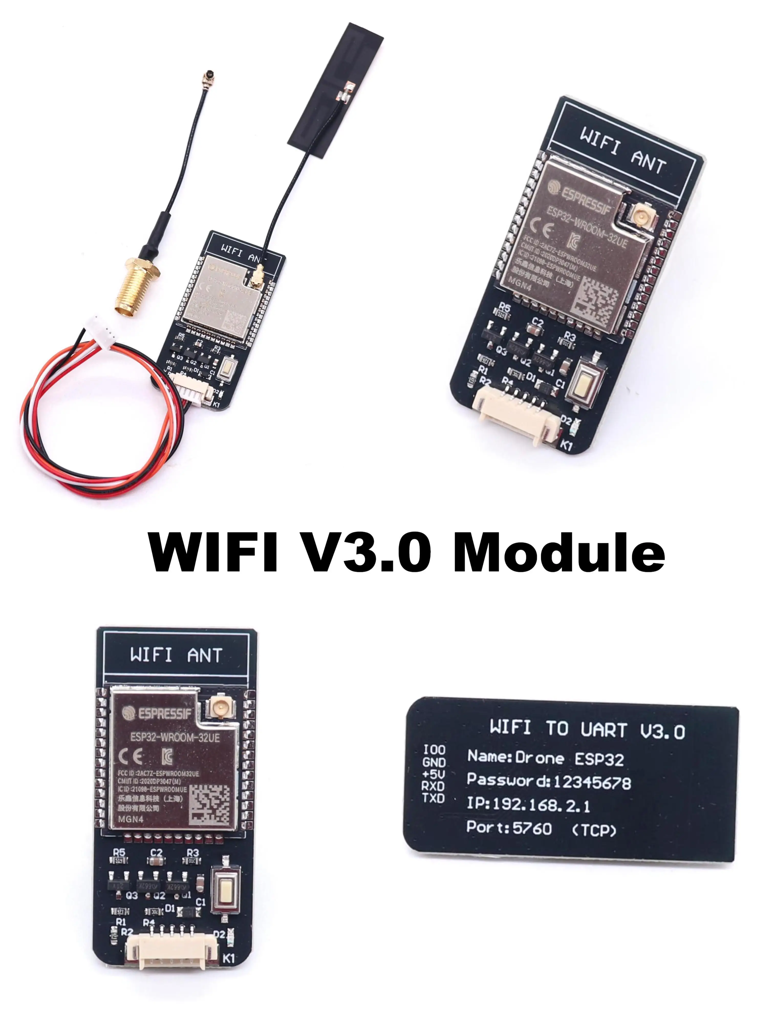 Wireless Wifi V3.0 ESP32 DroneBridge Radio Telemetry Module With Antenna MAVLink2 for Pixhawk Flight Controller FPV Drone — reference image 1