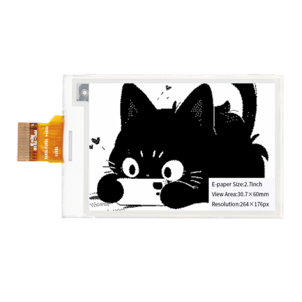 2.7 Inch Black White ePaper Display