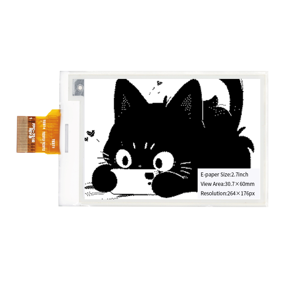 2.7 Inch Black White ePaper Display