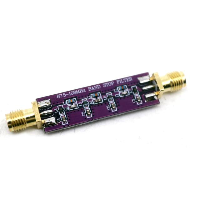 87.5-108MHz FM Notch Filter Passive Band-Stop Filter Module SMA for FM Radio Interference Suppression - Imagen 2