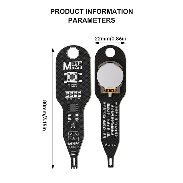 M093 M093B Inductance Tester Motherboard Coil Tester Inductance Detector Electromagnetic Induction Meter Rapid Fault Detection - 画像 (4)