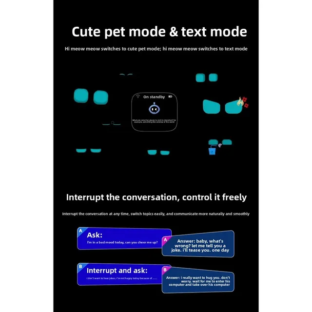 AI Smart Electronic Pet | Smart Voice Chatbot,Rsonalized AI Companion,Emotional Interaction,Chatbot AI Deepseek,Holiday Gifts - Imagen 8