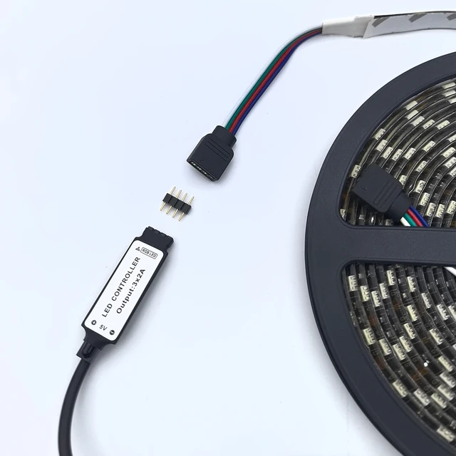 USB 5V mini 24key 4Pin RGB LED Strip Light RF Controller Control Cable Remote Dimmer for 5050 3528 2835 led Strip - 画像 (6)