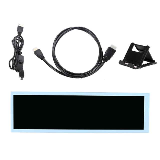 8.8 Inch Long Strip LCD Screen 1920*480 HD-MI Driver Board Secondary Monitor AIDA64 Sub Display CPU GPU SSD Information - Imagen 4