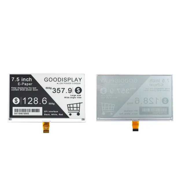7.5 inch E-Paper Screen Module 4-Grayscale 800x480 E-Ink Display HAT 1.5s Fast Refresh SPI Interface - Image 4