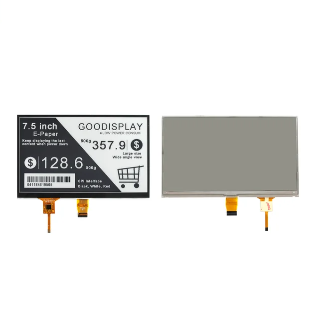 7.5 inch E-Ink Screen Module 4-Grayscale 800x480 E-Paper Raspberry Pi Touch Display - 画像 (5)