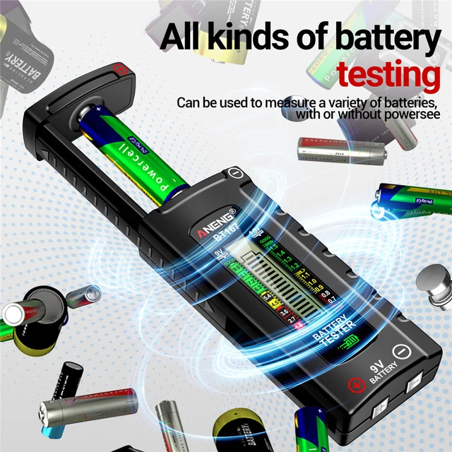 ANENG BT167 Battery Tester LCD Display C AA AAA D 9V 1.5V Universal Button Cell Detector Volt Test Checker Power Diagnostic Tool - 画像 (2)