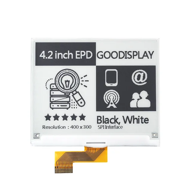 4.2 Inch E-Paper Display 1.5s Fast Update 400x300 E-Ink Display Module For Digital Price Tags with SPI Interface Screen