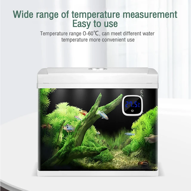 Fish Tank Thermometer High-precision Led Digital Display Electronic Aquarium Thermometer Tester Meter Gauge Dual Display White - Imagen 4