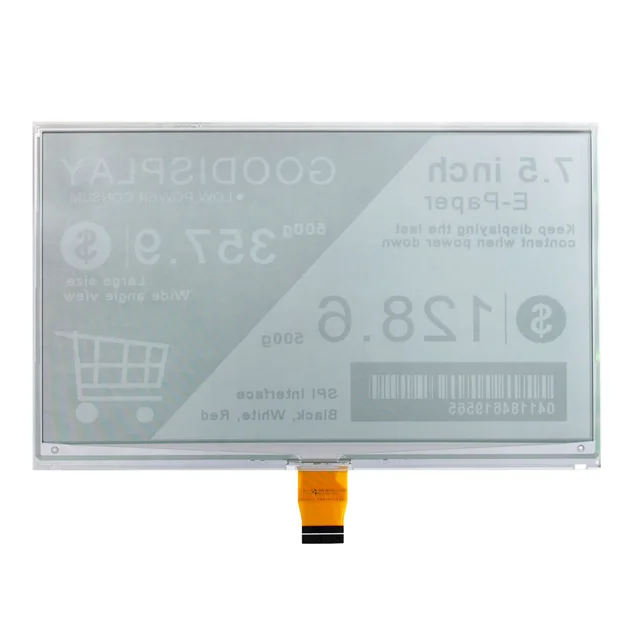 7.5 inch E-Paper Screen Module 4-Grayscale 800x480 E-Ink Display HAT 1.5s Fast Refresh SPI Interface - Image 3
