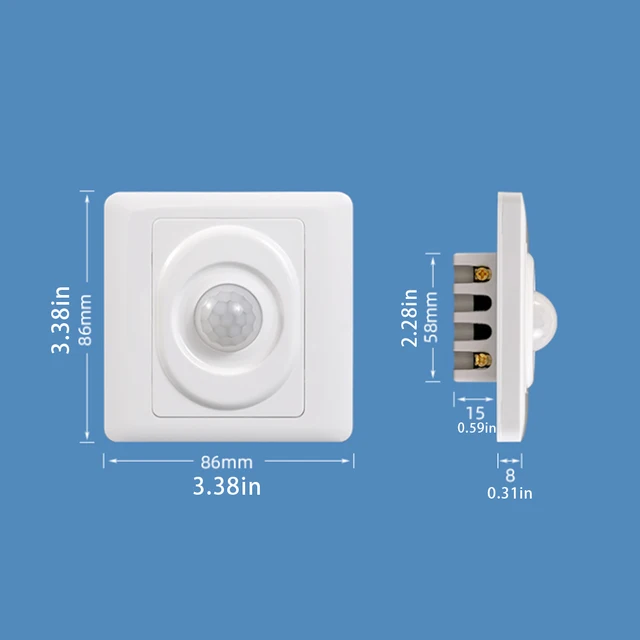 220V LED PIR Automatic Sensor Light Switch Infrared Motion Sensor LED Night Light Home Indoor Outdoor Sensor Light Switch - Image 5