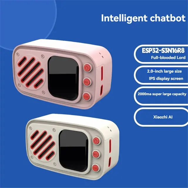 AI Chat Robot Retro Speaker 2.0-Inch Display ESP32-S3 Chatbot AI Voice Chat Robot Doubao Xiaozhi AI Speaker Beige - Imagen 6