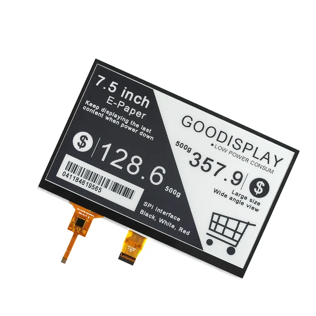 7.5 inch E-Ink Screen Module 4-Grayscale 800x480 E-Paper Raspberry Pi Touch Display - 画像 (2)