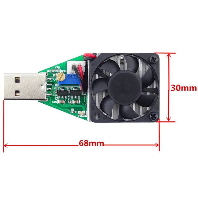 15W DC 3V-21V Electronic Test Load resistor USB Interface Battery Discharge Capacity Tester with Fan Adjustable Current Module - Image 6