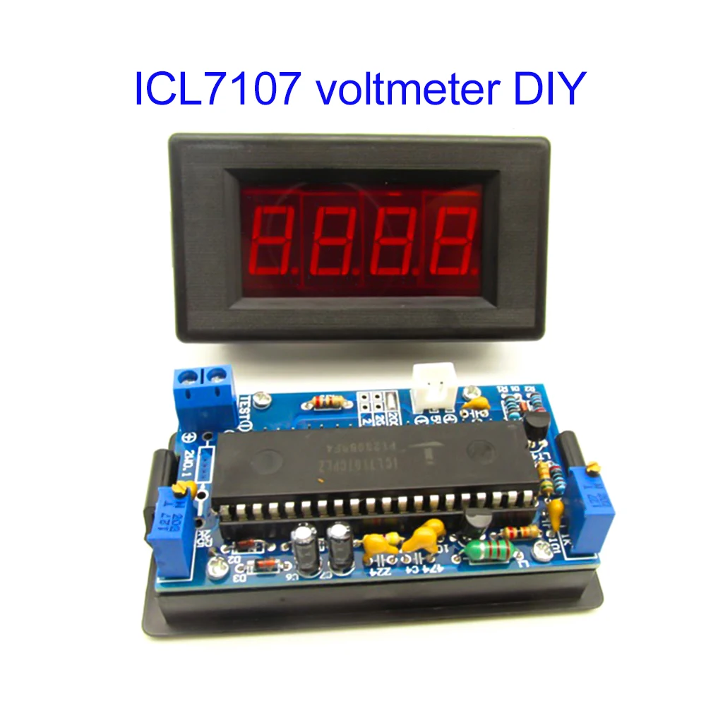 ICL7107 電圧計 DIY キット部品 DC 5V デジタル電圧計モジュール eラーニング トレーニング 生産 溶接演習部品キット DIY