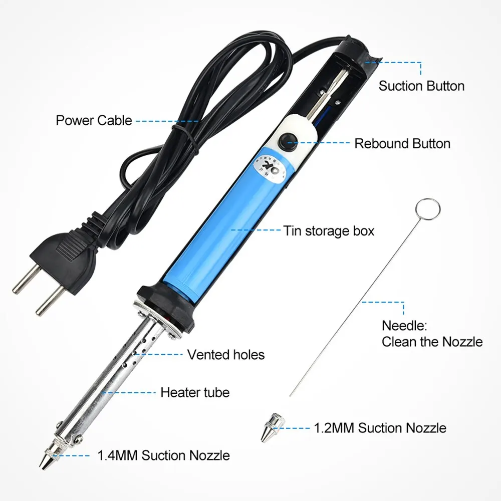 AC 220V Electric Desoldering Machine Pen Soldering Iron 30W PCB Solder Suction Vacuum Pump Welding Tools – Bild 5