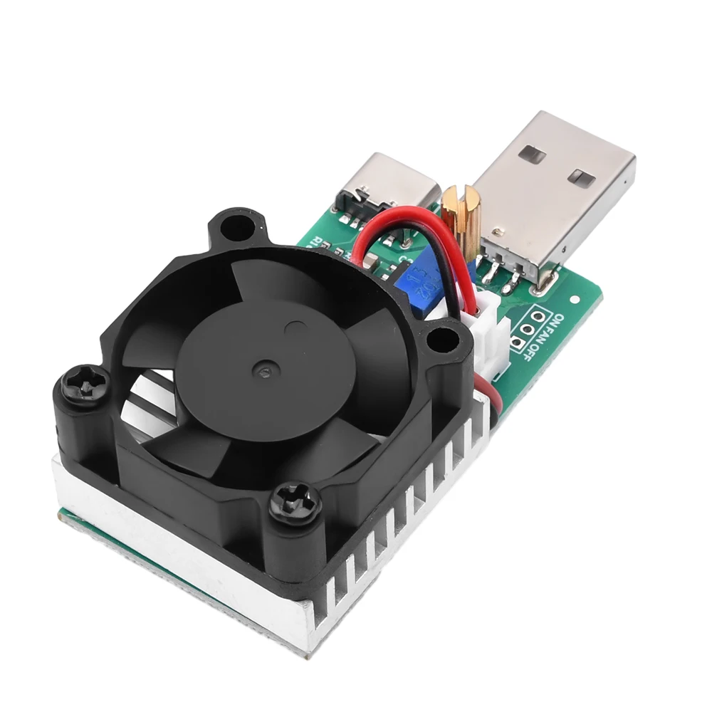 15W 18W 22.5W DC 3.7V-13V Electronic Test Load Resistor USB Battery Discharge Capacity Tester with Fan Adjustable Current Module - Image 2