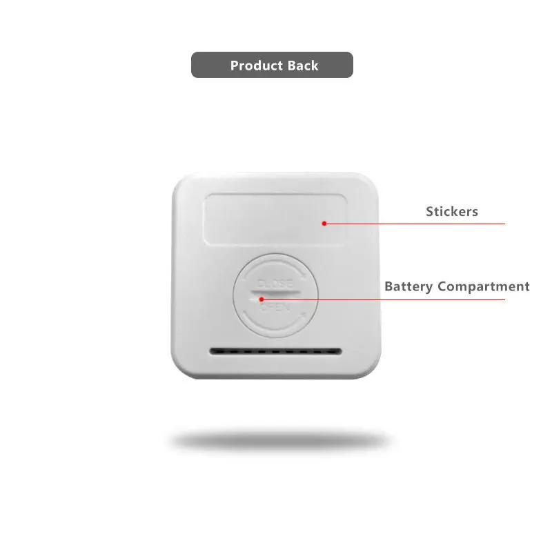 White Mini Electronic Temperature and Humidity Meter Car Thermometer with Smiling Face Display Refrigerator Thermometer - Imagen 3