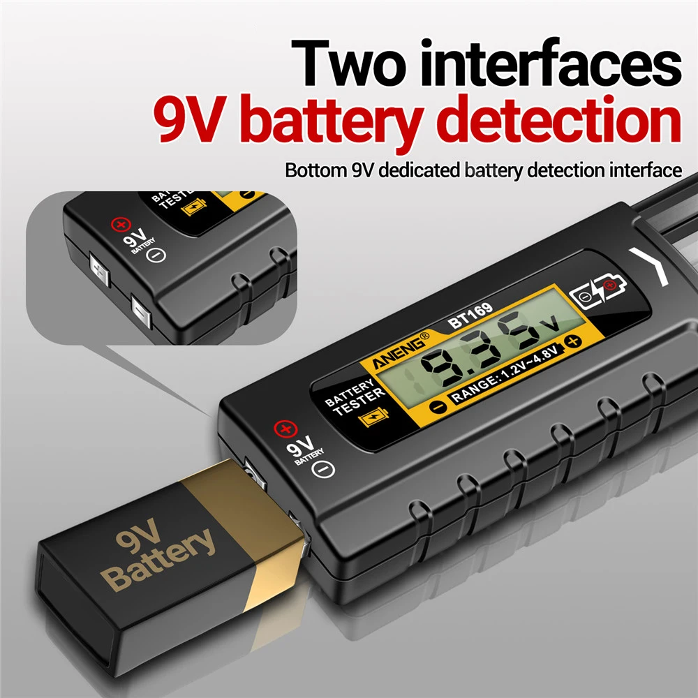 ANENG BT167 Battery Tester LCD Display C AA AAA D 9V 1.5V Universal Button Cell Detector Volt Test Checker Power Diagnostic Tool - 画像 (5)