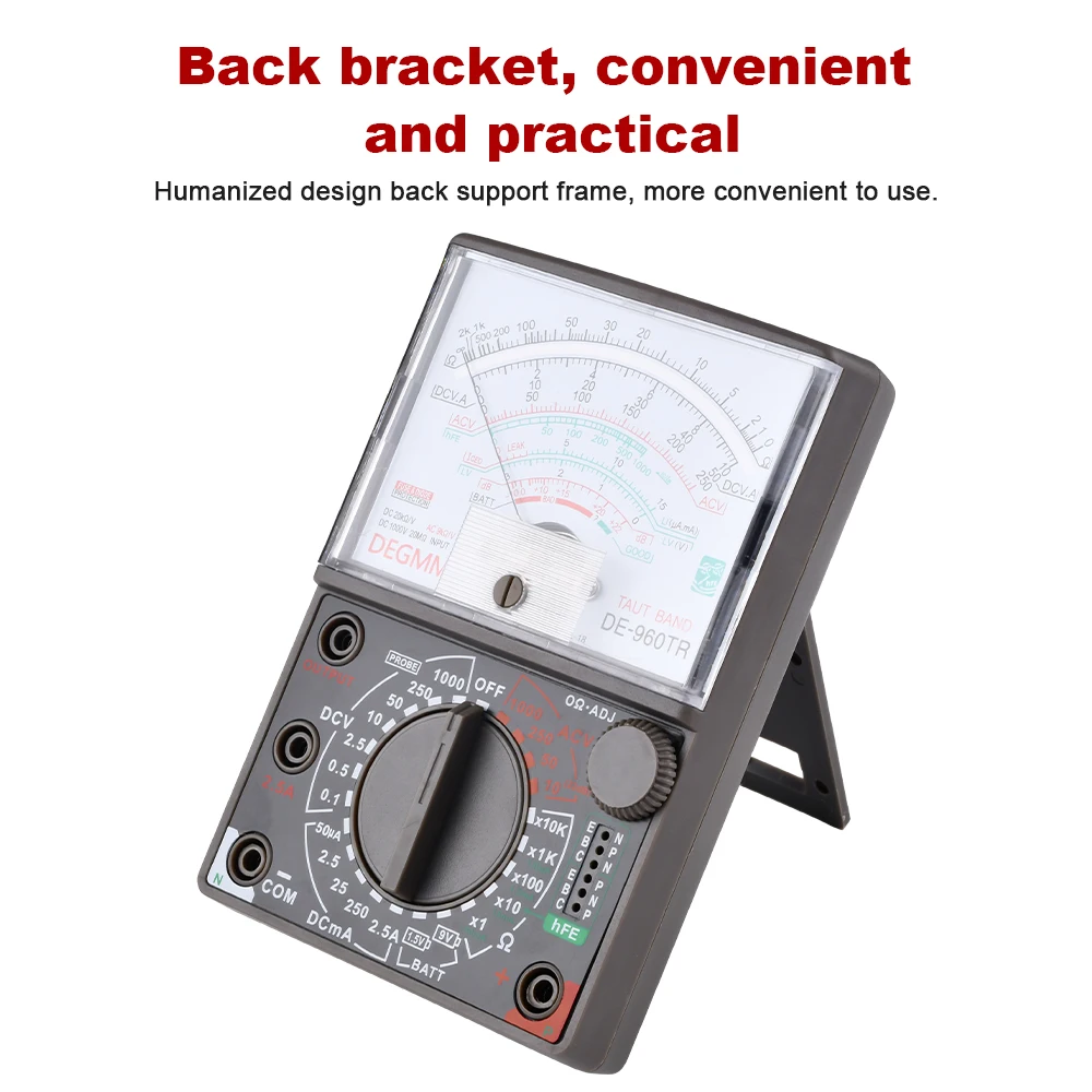 DE-960TR Pointer Mechanical Analog Multimeter Multi-Function AC DC Volt Ohm Current Electrician Maintenance Universal Test Meter - Image 4