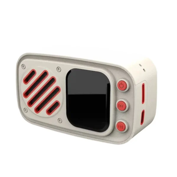 Altavoz retro con robot de chat de IA, pantalla de 2 pulgadas, ESP32-S3, chatbot, robot de chat de voz con IA, altavoz Doubao Xiaozhi, color beige.
