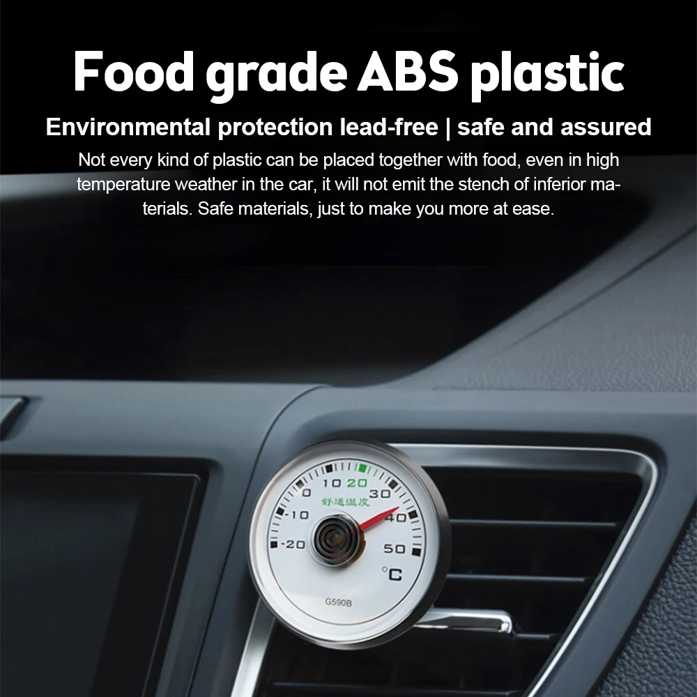 High Accuracy 50mm Dial Type Temperature Gauge Mini Car / Refrigerator Thermometer Self-adhesive Indicator Temp Thermometer - 画像 (5)