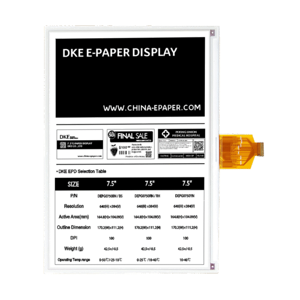 10.2 Inch Black White Epaper Display