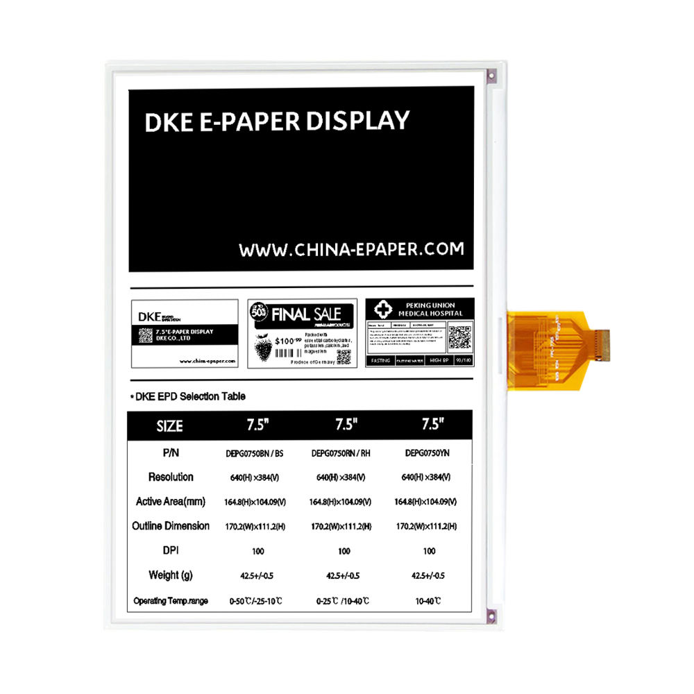 10.2 Inch Black White Epaper Display