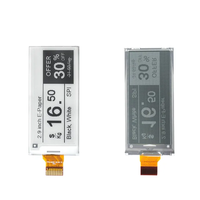2.9 Inch E-Paper Display 1.5s Fast Refresh 4 Grayscale Black And White, 296x128 E-Ink Screen - Imagen 5