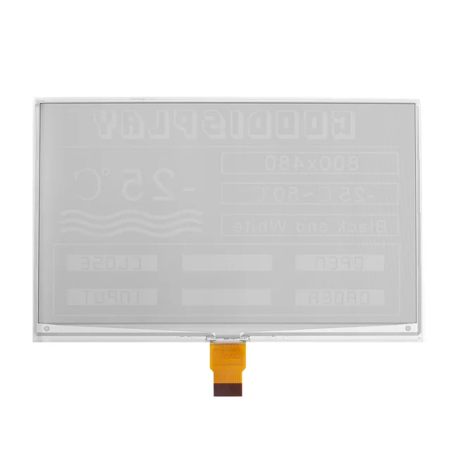 7.5 Inch E-Paper Display HD 800x480 Black & White E-Ink Screen 4s Refresh -25°C Cold-Resistant | Cold Storage Digital Label Screen - Imagen 4