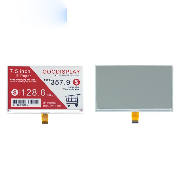 7.5inch E-Paper Red Electronic Paper Display Tri-color E-ink Display 1.3s Partial Update of Black and White Parts - Imagen 4