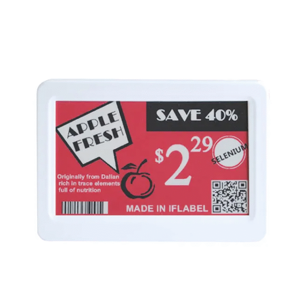 7.5" 3-Color Electronic Shelf Label USB or WIFI 800x480 E-Ink Display