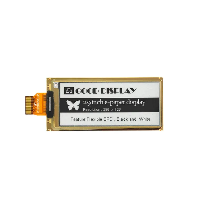 2.9 Inch E-Ink Flexible Ultra-thin 4 Grayscale 296x128 E-paper Display 0.3s Partial Refresh - 画像 (2)