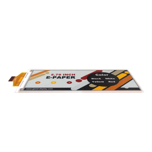 5.79 inch 4-Color E-Ink Display 12s Fast Refresh 792x272 E-Paper Screen - 画像 (2)