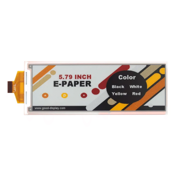 Pantalla E-Ink de 5,79 pulgadas a 4 colores, actualización rápida de 12 s, pantalla E-Paper de 792x272 píxeles.