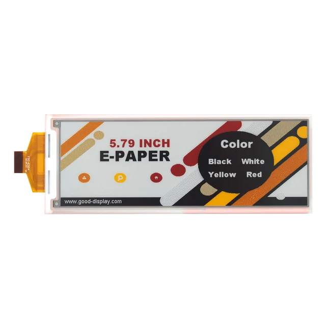 5.79 inch 4-Color E-Ink Display 12s Fast Refresh 792x272 E-Paper Screen