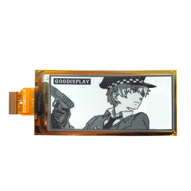 2.9 Inch E-Ink Flexible Ultra-thin 4 Grayscale 296x128 E-paper Display 0.3s Partial Refresh