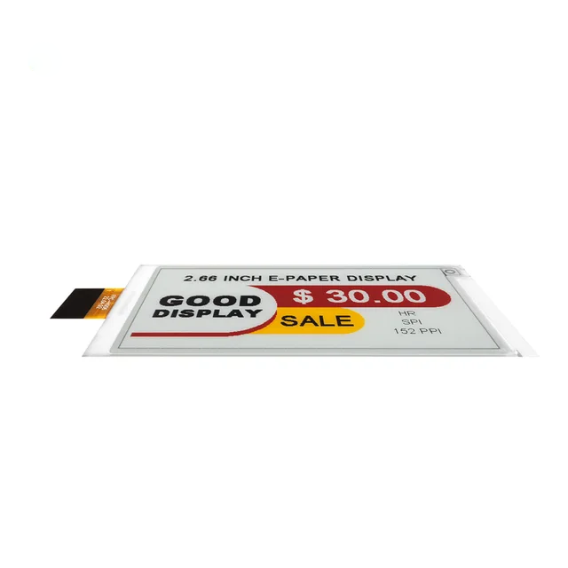 2.66 inch High-Res 4-Color E-Ink Industrial-Grade E-Paper Module 360x184 SPI Ultra-Thin Low Power 12s Refresh – Bild 3