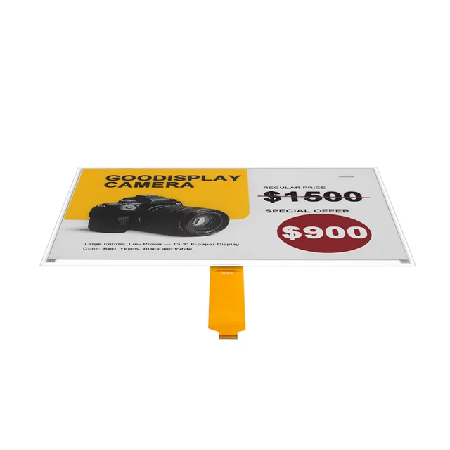 13.3 Inch 4-Color E-Paper Display SPI 960×680 Black White Yellow Red E-Ink Screen Ultra-Low Power for Industrial & Retail Solutions - Imagen 3