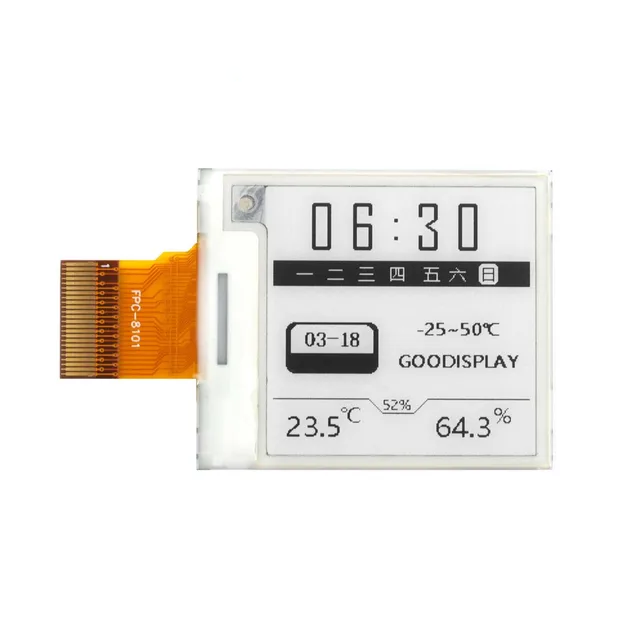 1.54 inch E-Paper Display Module 200x200 Resolution Wide Temperature Range for Industrial Use