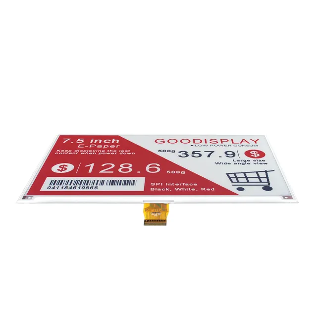 7.5inch E-Paper Red Electronic Paper Display Tri-color E-ink Display 1.3s Partial Update of Black and White Parts - Imagen 5