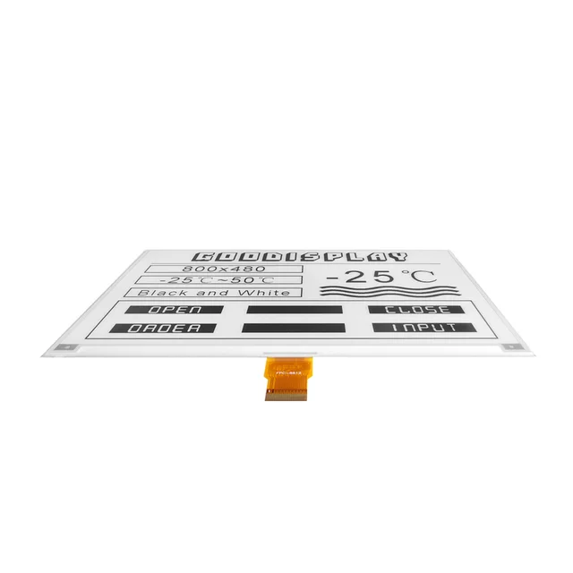 7.5 Inch E-Paper Display HD 800x480 Black & White E-Ink Screen 4s Refresh -25°C Cold-Resistant | Cold Storage Digital Label Screen - Imagen 3