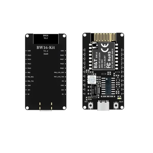 Placa de desarrollo BW16-Kit RTL8720DN, módulo Bluetooth BLE de bajo consumo con Wi-Fi de doble banda e interfaz Tipo-C