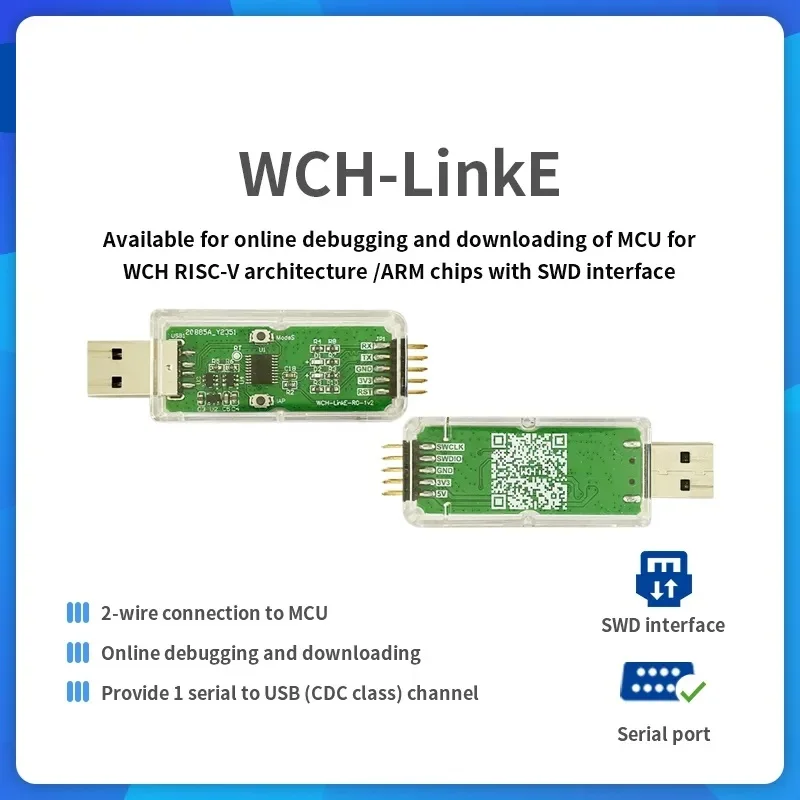 WCH LinkE Online Download Debugger Support WCH RISC-V Architecture MCU/SWD Interface ARM Chip 1 Serial Port to USB Channel - 画像 (6)